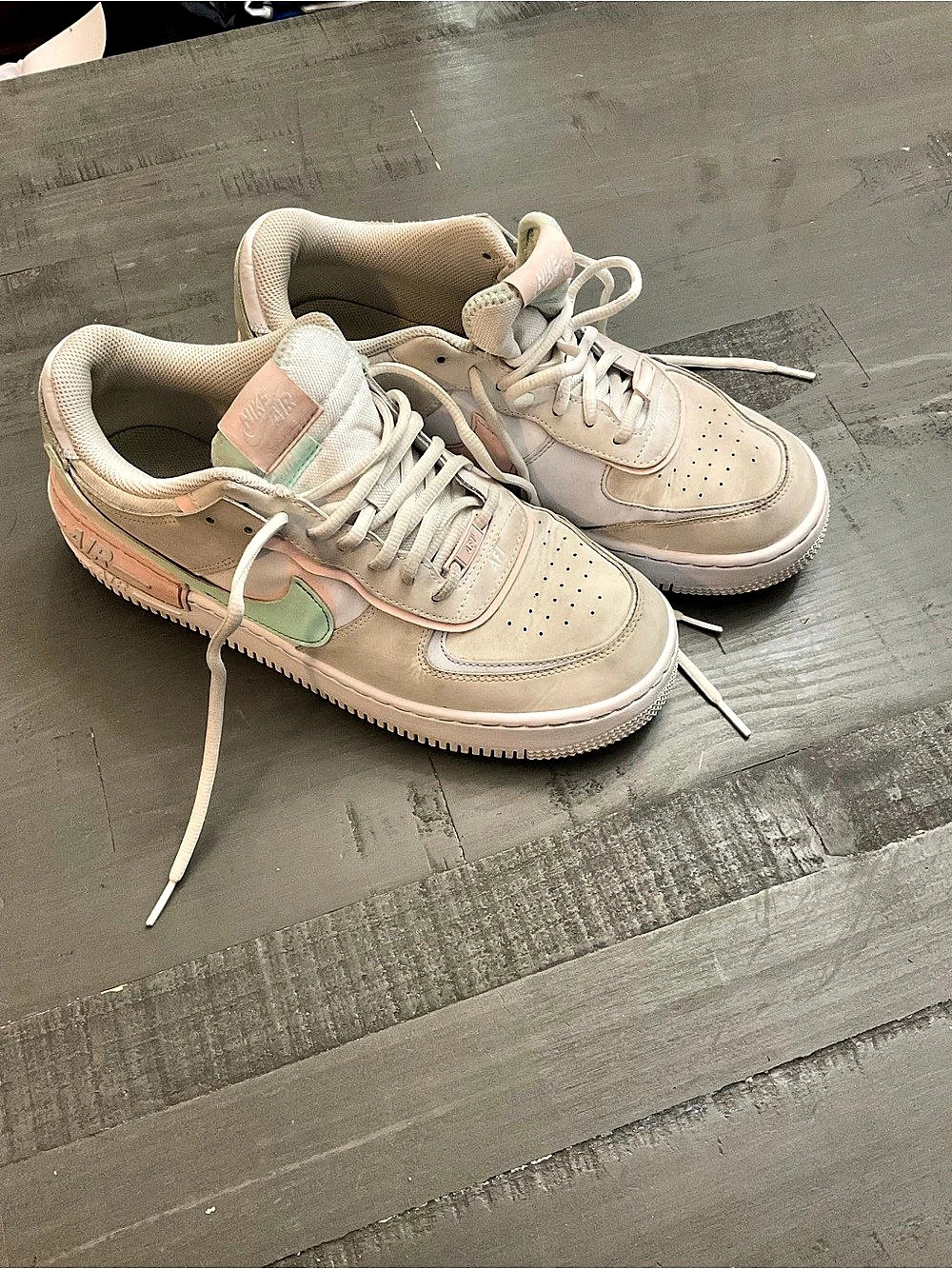 Nike Air Force 1 Shadow White Atmosphere Mint Foam Pink & Green Men's Sneakers
